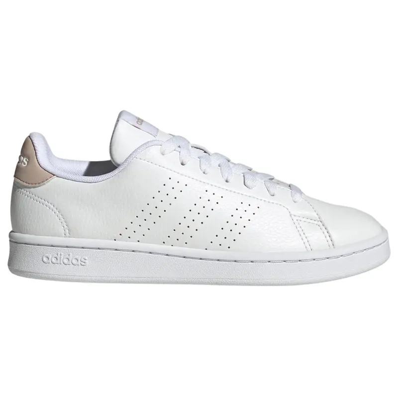 Adidas Women's Advantage Sneaker (White/White/Wonder Taupe) 1