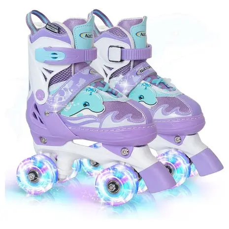 Adjustable Light-Up Kids Roller Skates 1