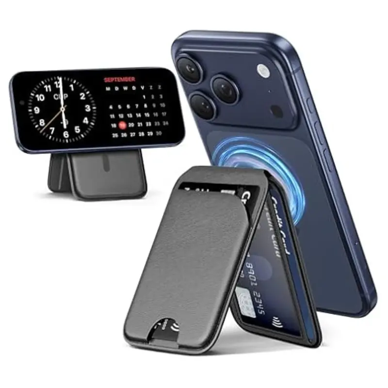 Adjustable Magnetic Mag-Safe Phone Stand Wallet 1