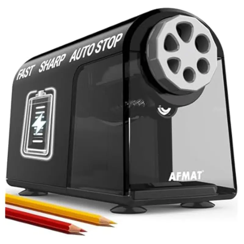 Afmat 6 Holes Cordless & Rechargeable Electric Pencil Sharpener 1