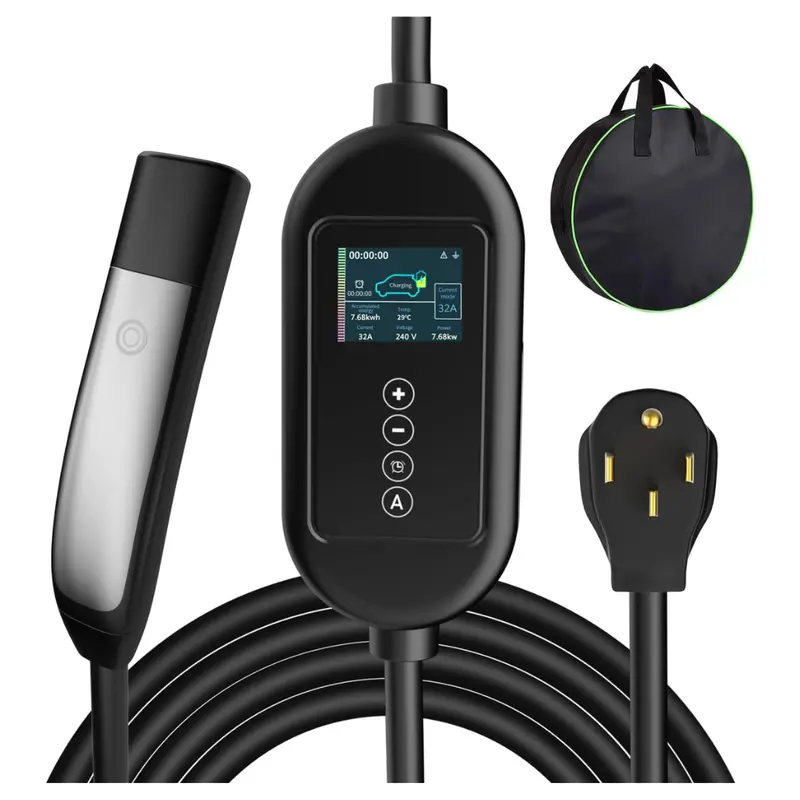 Aiskooc Portable Nema 40Amp Level 2 Ev Charger With 25Ft Cord 1