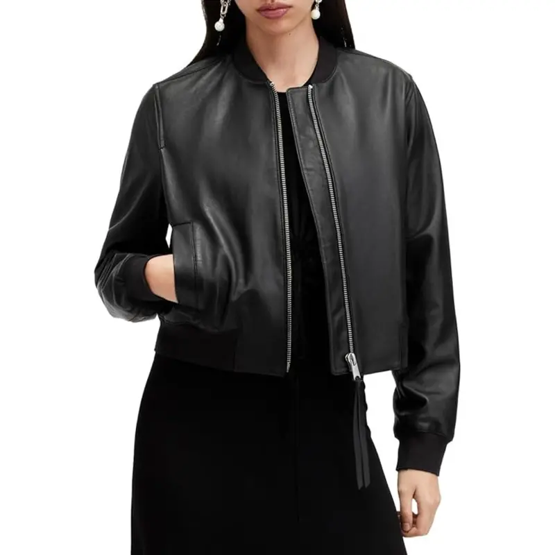 Allsaints Women's Leather Orten Bomber Jacket 1
