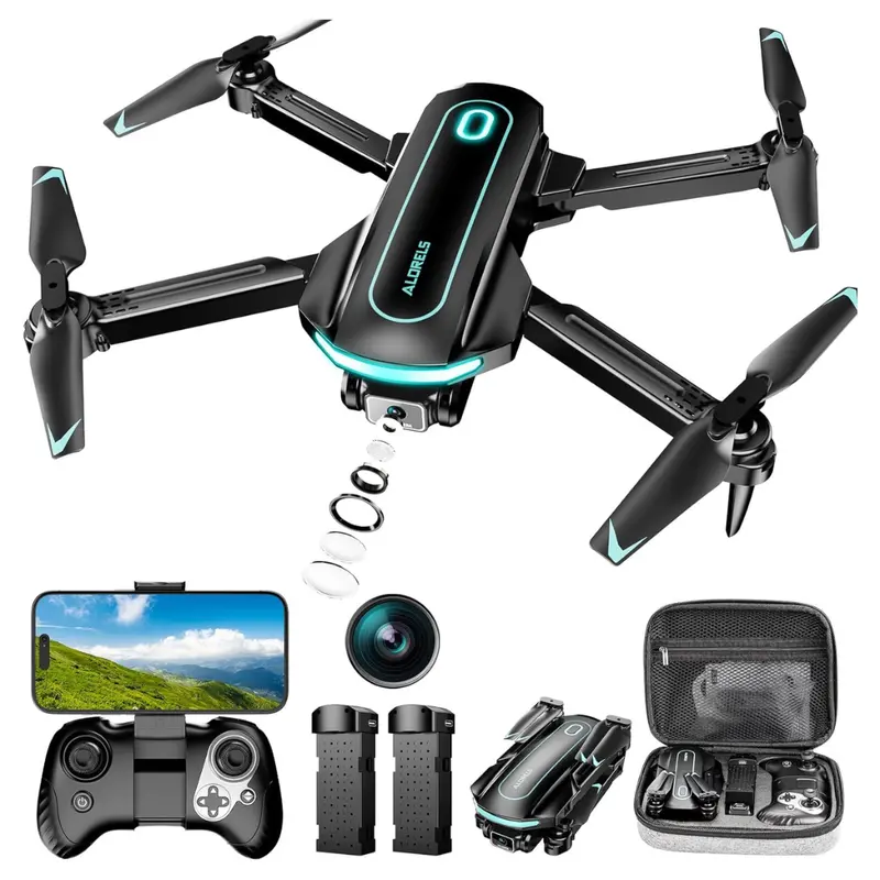 Alorels 1080P Hd Fpv Foldable Mini Drone W/ Camera 1