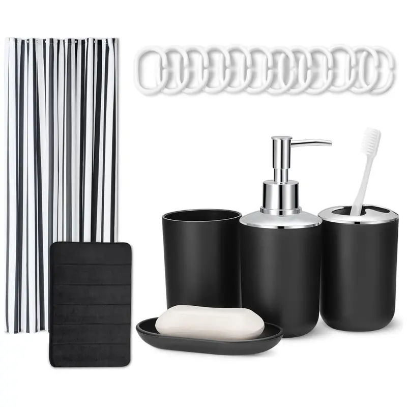 Amazon Basics 18-Piece Bathroom Accessories Set 1