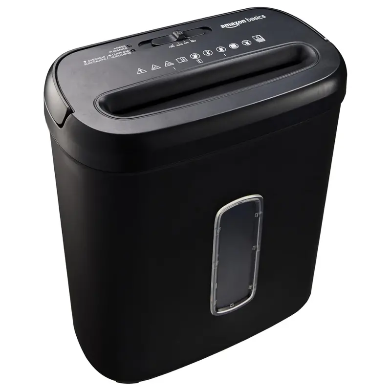 Amazon Basics 8-Sheet Cross Cut Paper And Credit Card Shredder 1
