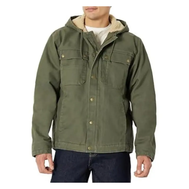 Amazon Basics Men's Insulated Relaxed Fit Hooded Workwear Jacket 1