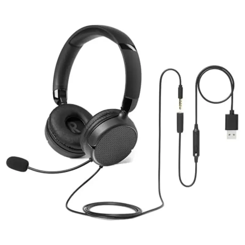 Amazon Basics On Ear Wired Computer Headset With Microphone 1