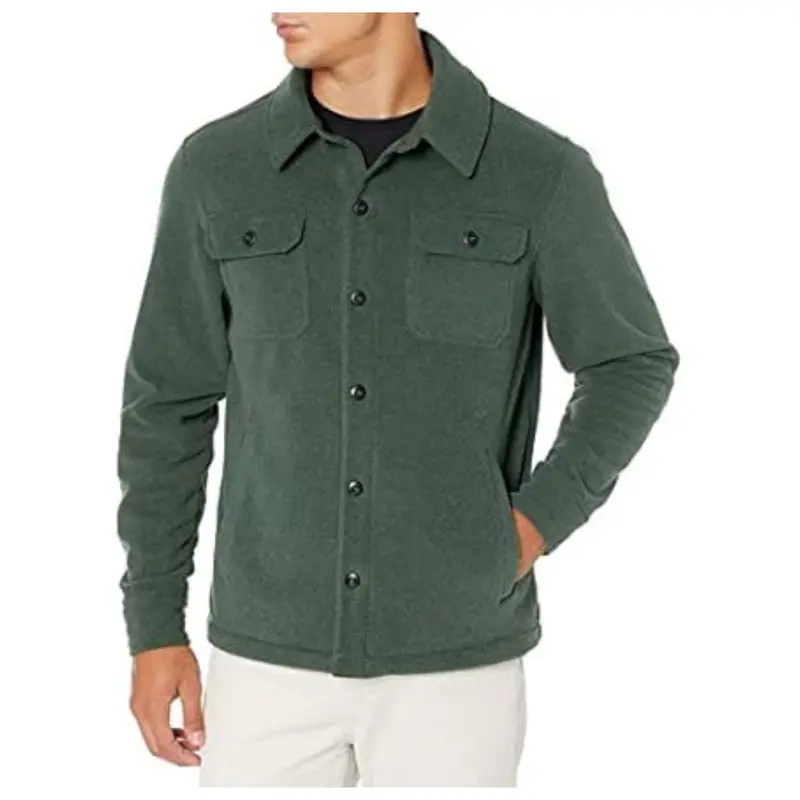 Amazon Essentials Men's Long-Sleeve Polar Fleece Shirt Jacket 1
