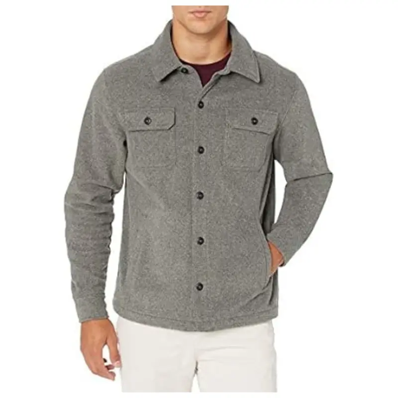 Amazon Essentials Men's Polar Fleece Shirt Jacket 1