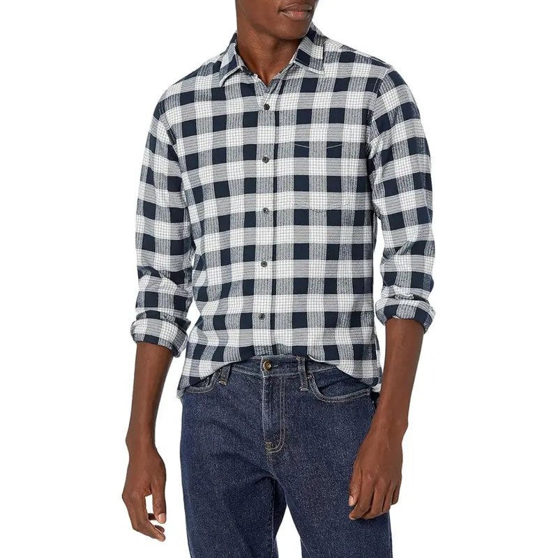 Amazon Essentials Men's Regular-Fit Long-Sleeve Flannel Shirt 1