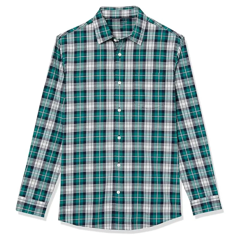 Amazon Essentials Men's Regular-Fit Stretch Poplin Shirt 1