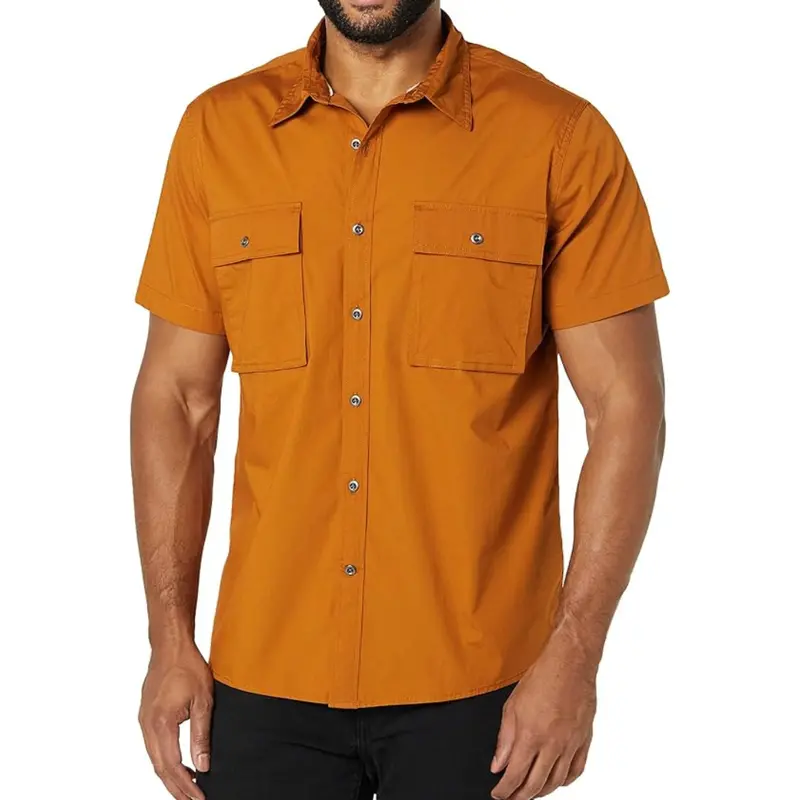 Amazon Essentials Men's Slim-Fit Short-Sleeve Two-Pocket Utility Shirt 1