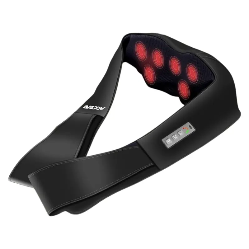 Ampony Cordless Shiatsu Kneading Neck Massager W/ Heat 1