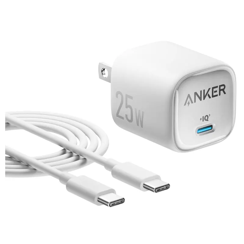 Anker 25W Usb C Compact & Foldable Charger Block W/ Cable (4 Colors) 1