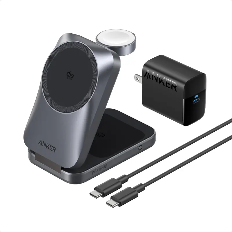 Anker Prime 3-In-1 Qi2.2 25W Foldable Wireless Charging Station For Apple Products 1