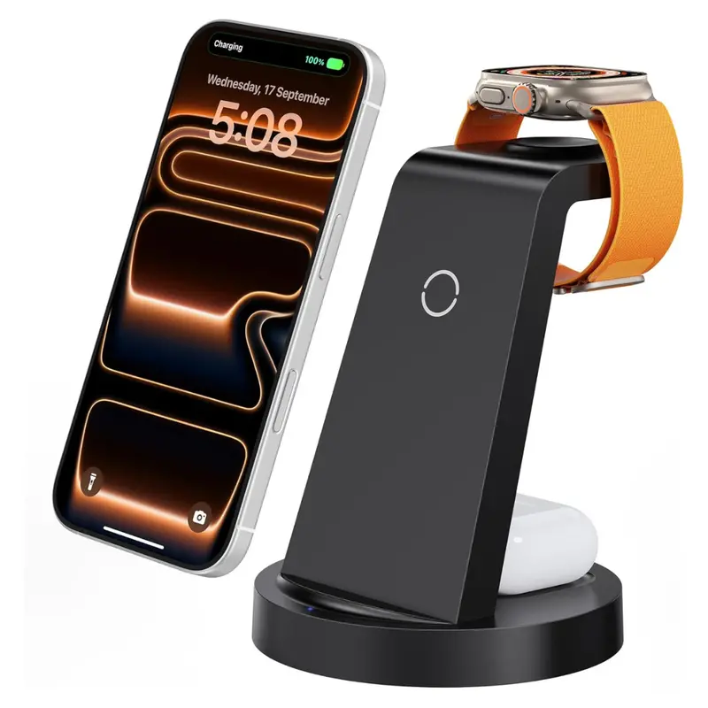 Anmlz 3-In-1 Wireless Charging Station For Iphone, Apple Watch & Airpods 1
