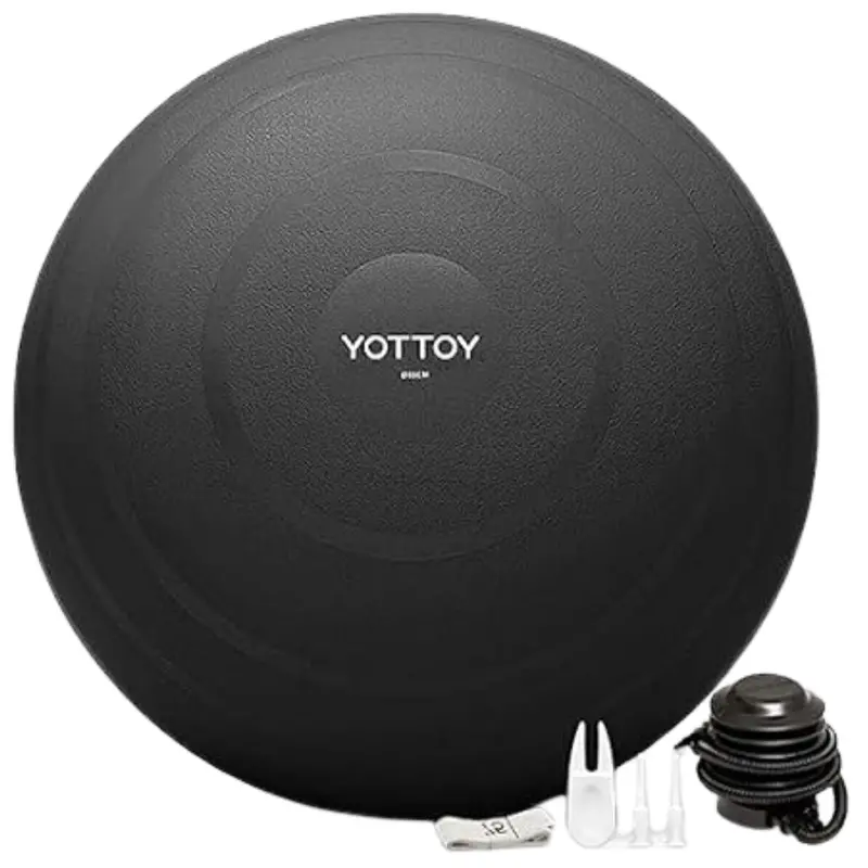 Anti-Burst Large Exercise Balance Ball W/ Foot Pump 1