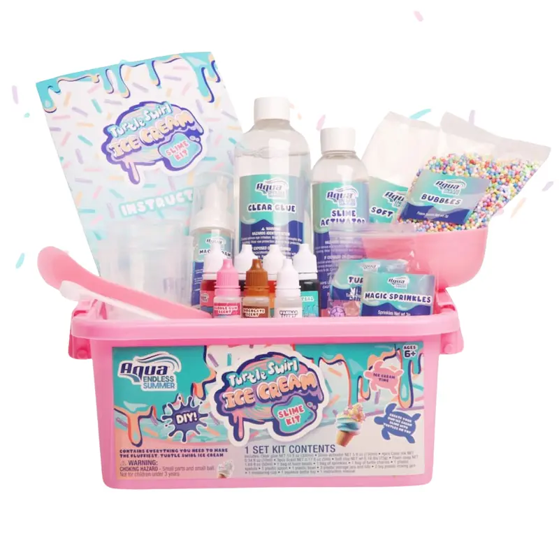 Aqua Endless Summer Turtle Swirl Ice Cream Diy Slime Kit 1