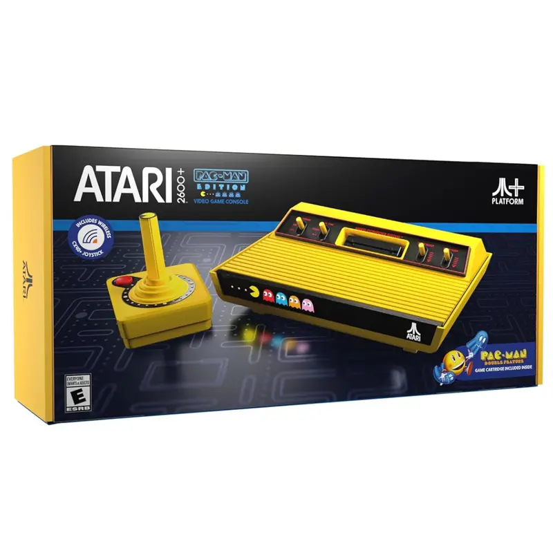 Atari 2600+ Pac-Man Edition Console, Game & Wireless Joystick 1