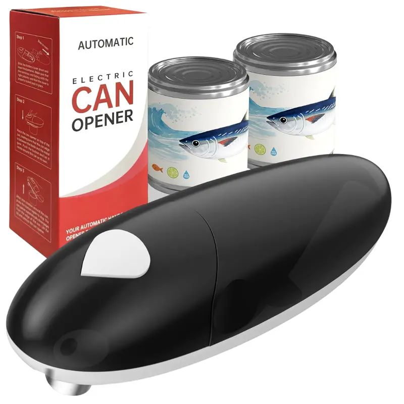 Automatic Electric Can Opener With Non-Slip Design (Black) 1