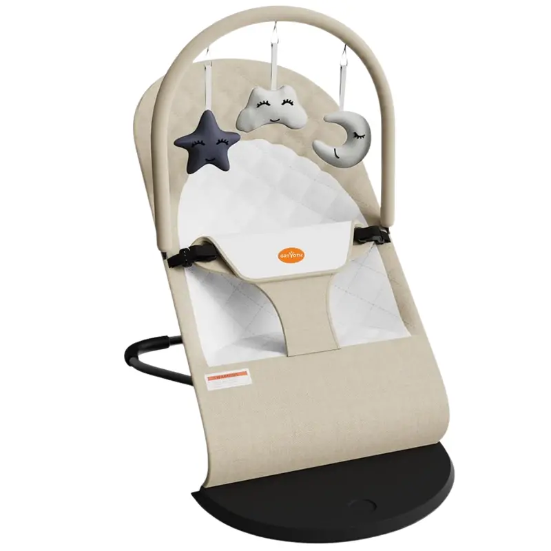 Baby Bouncer Seat With Rocker Oatmeal For Infants 1
