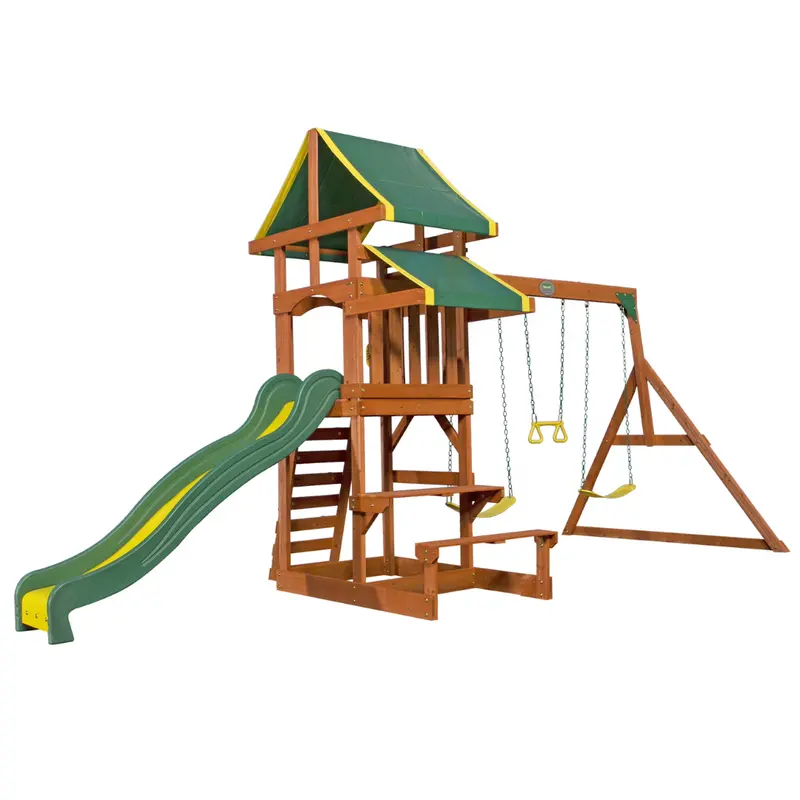 Backyard Discovery Tucson Cedar Wooden Swing Set 1