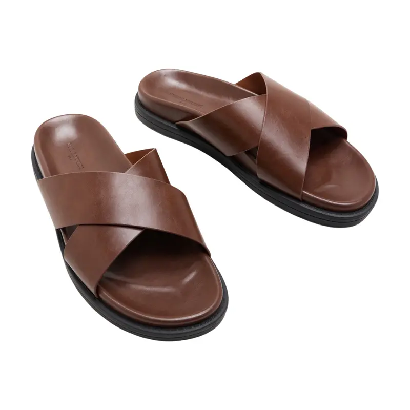 Banana Republic Factory Men's Vegan Leather Crossover Sandals 1