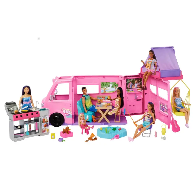 Barbie Dream Camper Playset With Roof Tent Bbq Grill 1