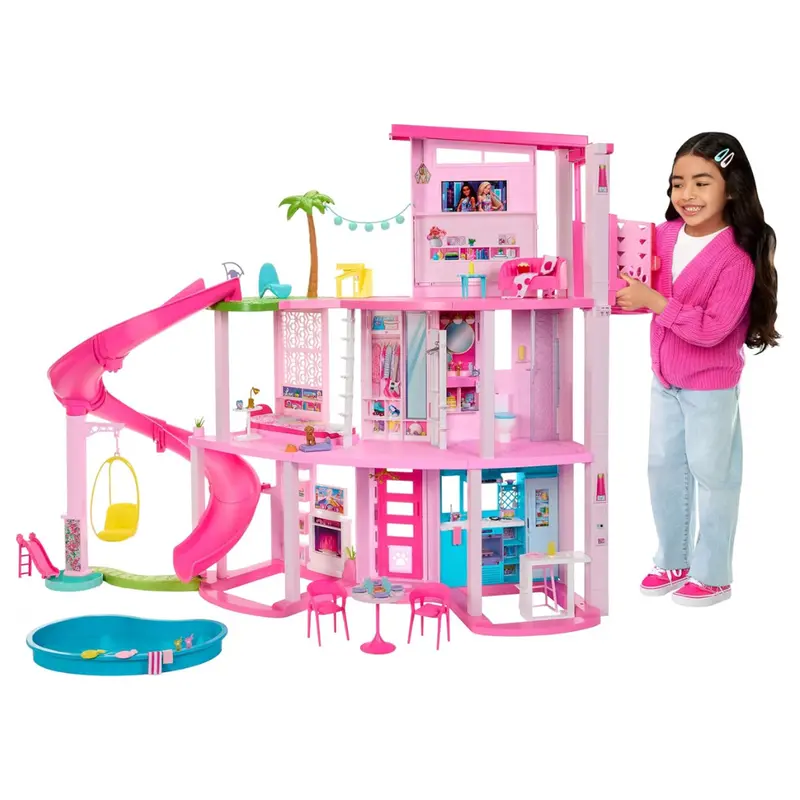 Barbie Dreamhouse Pool Party Doll House With 3-Story Slide 1
