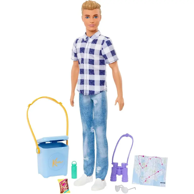Barbie It Takes Two Camping Set With Plaid Shirt & Accessories 1