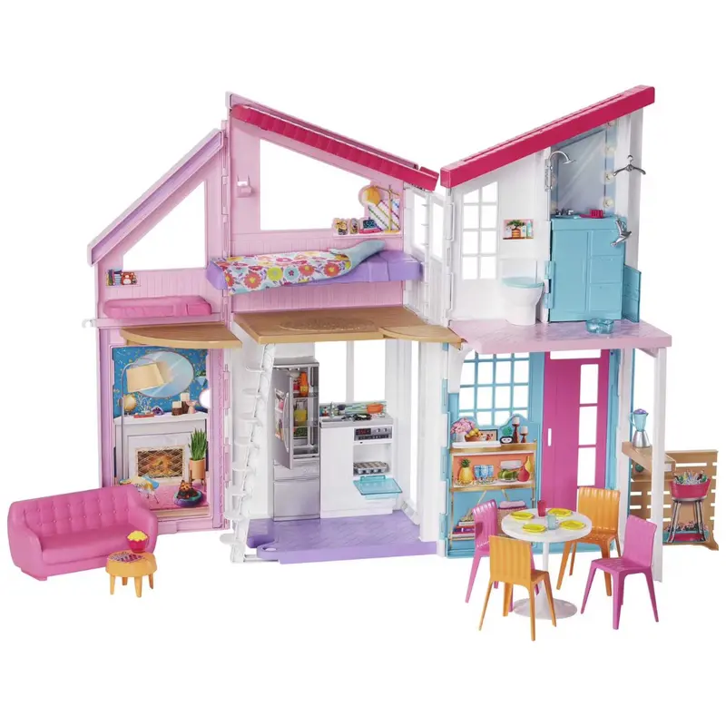 Barbie Malibu House Dollhouse Playset With 25+ Furniture And Accessories 1