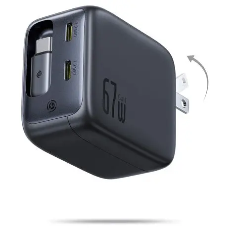 Baseus 67W 3-In-1 Retractable Usb-C Charger 1