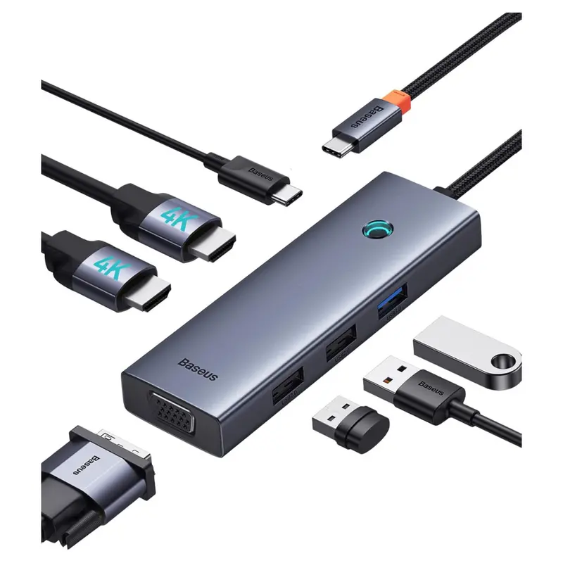Baseus 7-In-1 4K Hdmi 100W Pd Usb C To Hdmi Adapter 1