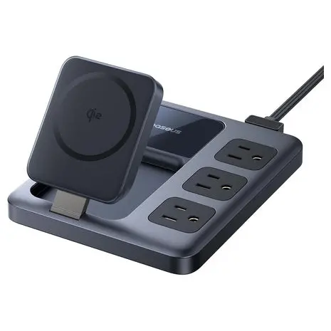Baseus Nomos Qi2 15W 8-In-1 Magnetic Charging Station With 3 Ac Outlets 1