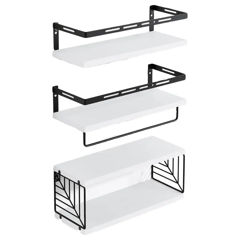 Bathroom Over Toilet Wall Mounted Floating Shelves 1