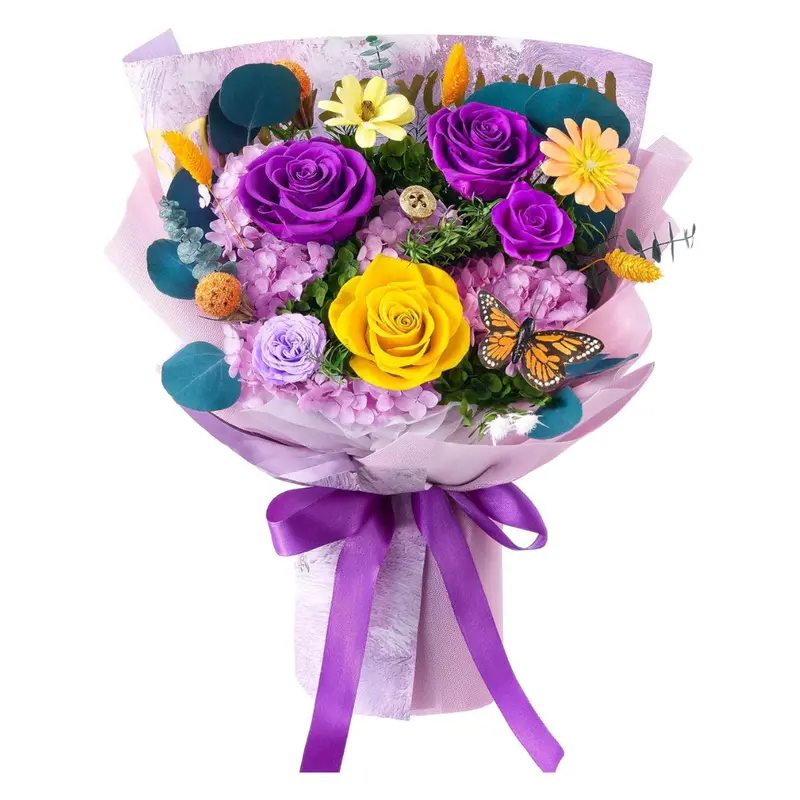 Beaulasting Roses Mixed Bouquet Built Around Preserved Roses 1