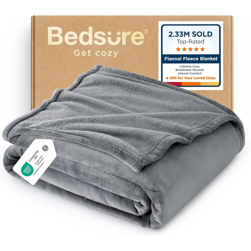 Bedsure 50" X 60" Lightweight Super Soft Cozy Luxury Fleece Throw Blanket 1