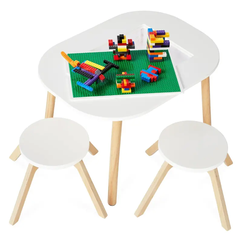 Best Choice Products 2-In-1 Kid's Building Block Table Toy 1