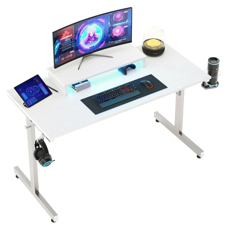 Bestier 42" Led Gaming Desk With Monitor Stand 1