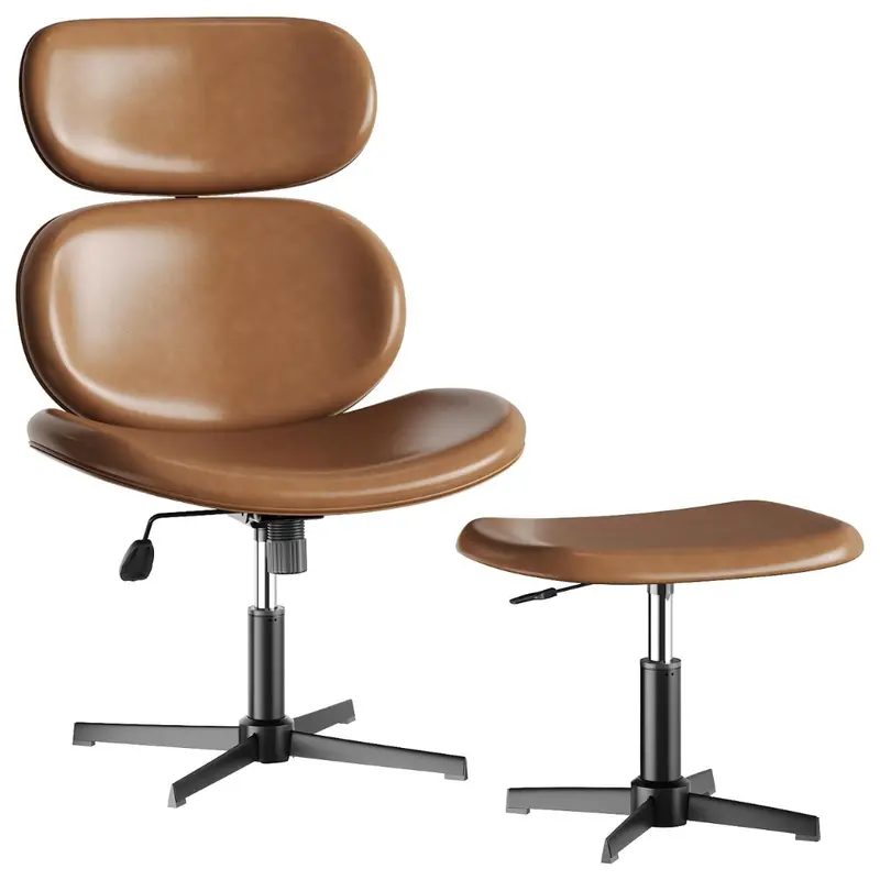 Bestier Swivel Modern Ergonomic Chair With Ottoman (2 Colors) 1