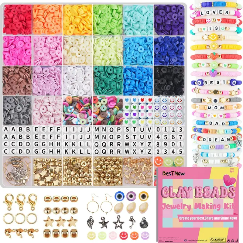 Bestnow Clay Beads Bracelet Making Kit (5000-Piece) 1