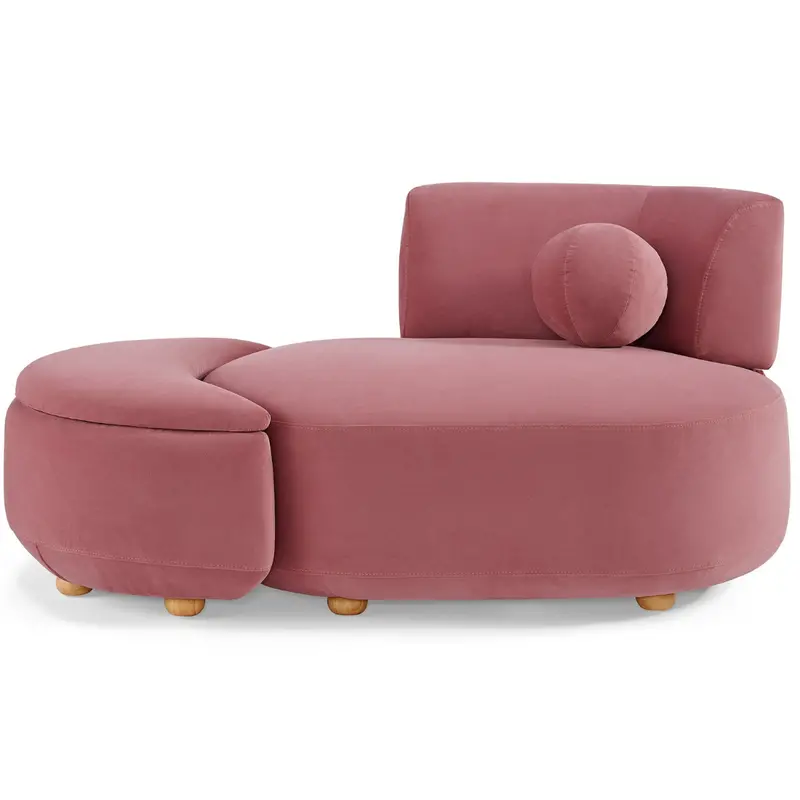 Better Homes & Gardens Juliet Modern Velvet Chaise & Storage Ottoman 1
