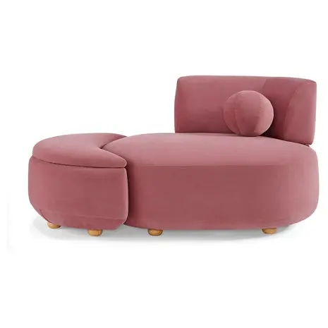 Better Homes & Gardens Modern Velvet Chaise & Storage Ottoman 1