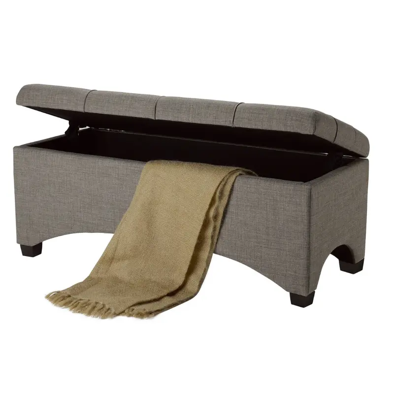 Better Homes & Gardens Pintucked 42" Storage Bench (Taupe) 1