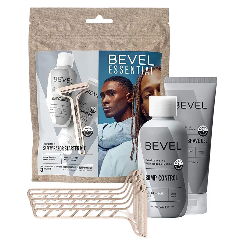 Bevel Essentials Disposable Safety Razor Shaving Starter Kit 1