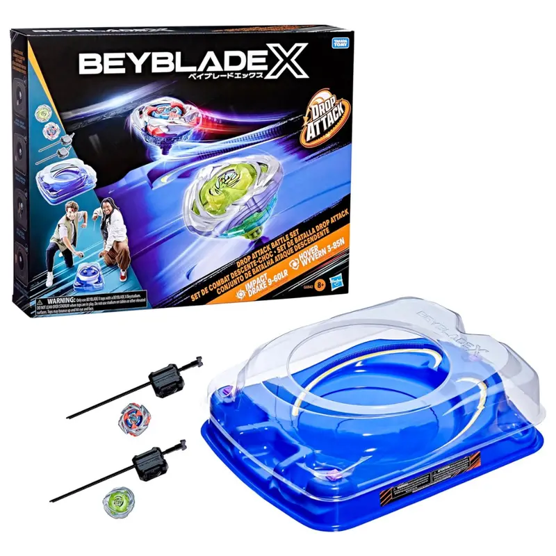 Beyblade X Drop Attack Battle Set W/ Beystadium & 2 Spinning Battling Top 1