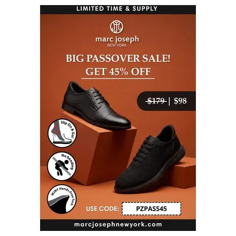 Big Passover Sale! Marc Joseph Ny Hands-Free Oxfords & Loafers! 1