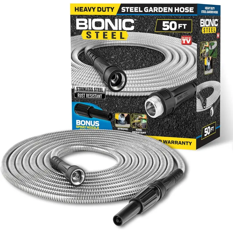 Bionic Steel 50Ft 500 Psi Heavy-Duty Metal Garden Hose 1