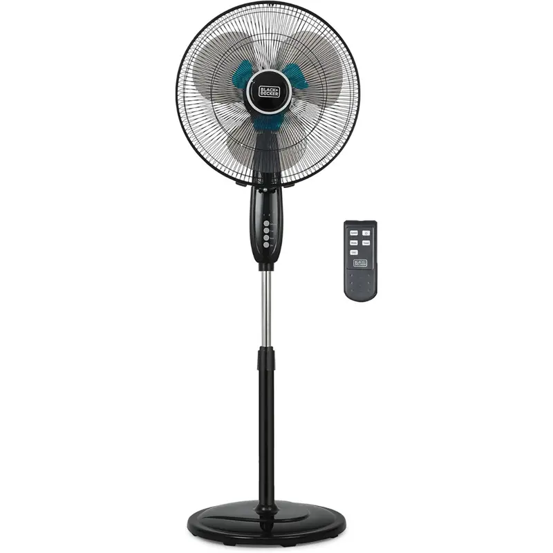 Black+Decker 16" Oscillating Dual Blade Standing Fan 1