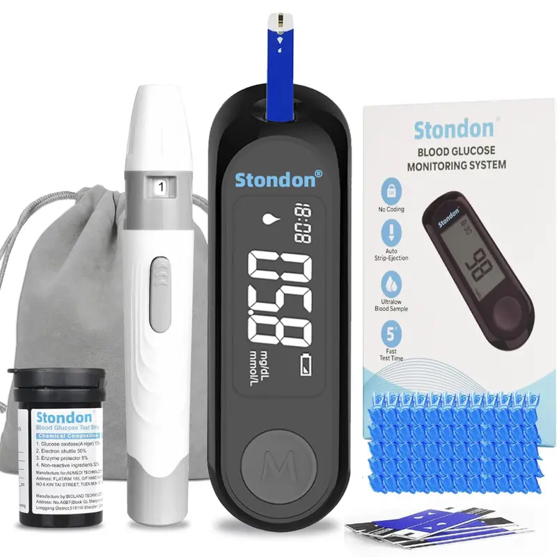 Blood Glucose Monitor Kit With 50 Test Strips 1